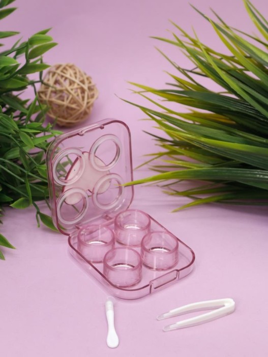 Контейнер для линз «Heart», pink 