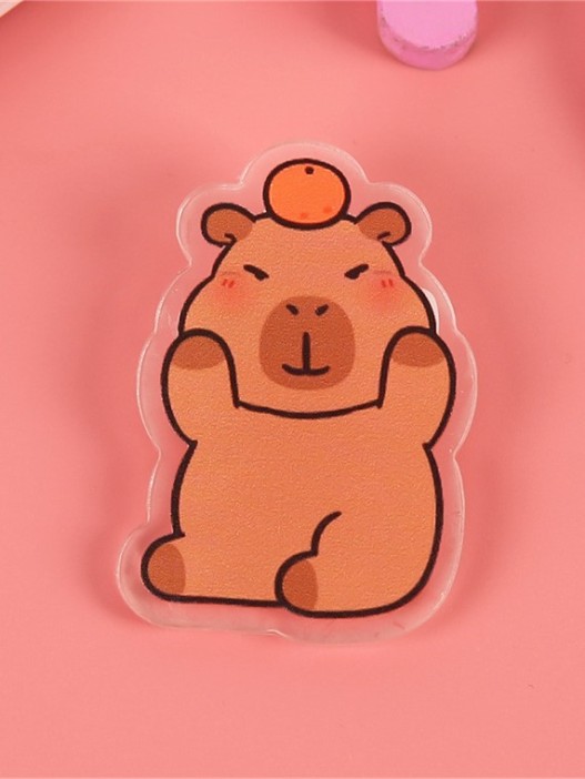 Значок акриловый iLikeGift "Капибара и апельсин" 