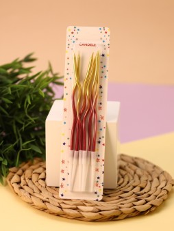 Набор свечей "Волна" gold-red, 6 в 1