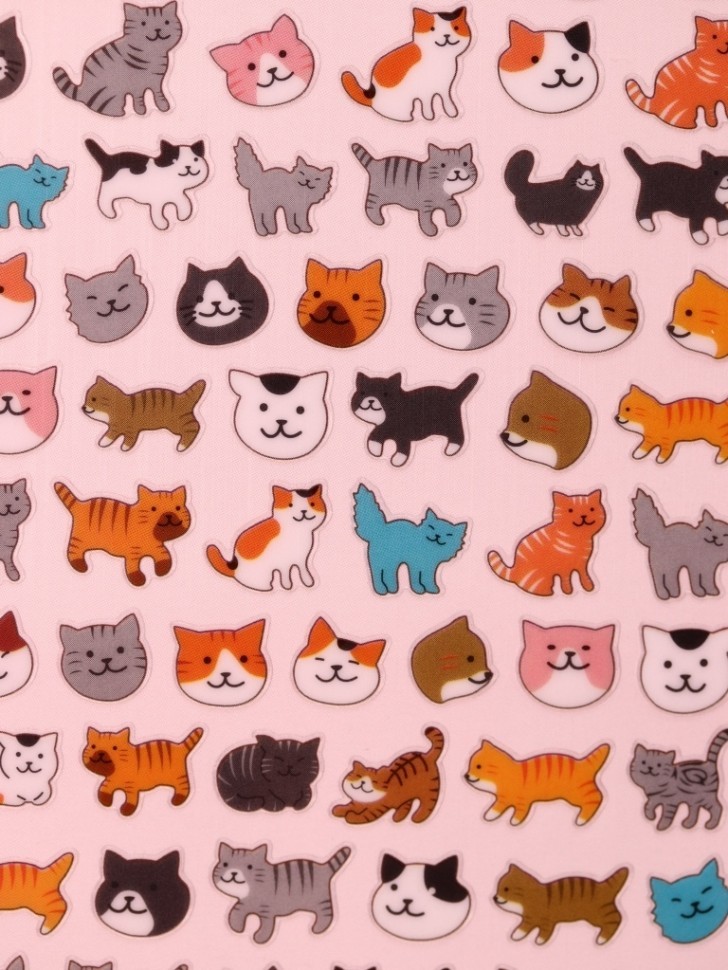 Наклейки "Милые коты" (9*20,5 см)
