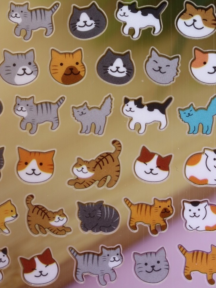 Наклейки "Милые коты" (9*20,5 см)