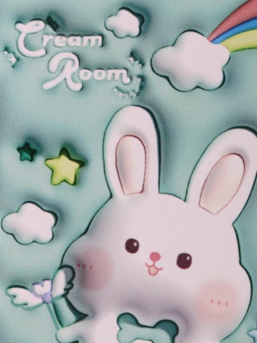 Зеркало "Cartoon rabbit", green 