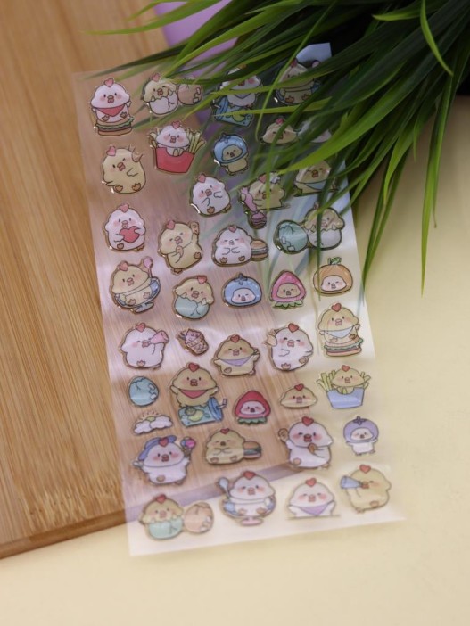 Наклейки объемные "Wind-up duck" (20,5*9 см) 