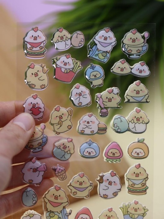 Наклейки объемные "Wind-up duck" (20,5*9 см) 