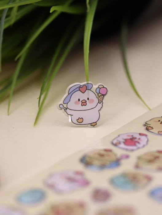 Наклейки объемные "Wind-up duck" (20,5*9 см) 