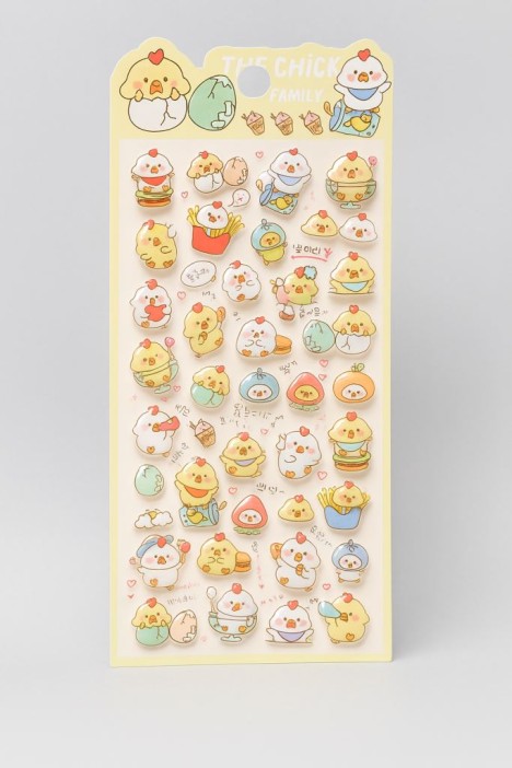 Наклейки объемные &quot;Wind-up duck&quot; (20,5*9 см) 