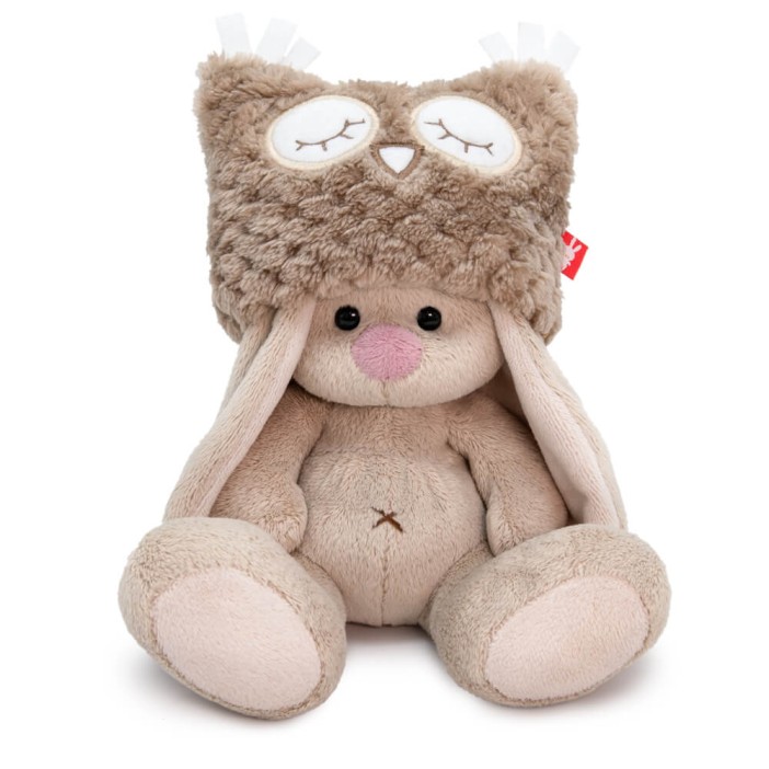 Мягкая игрушка "Зайка Ми в шапке-сова (малыш)" (15 см) 