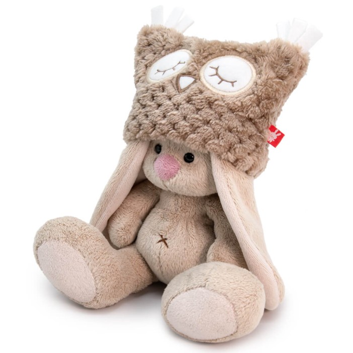 Мягкая игрушка "Зайка Ми в шапке-сова (малыш)" (15 см) 