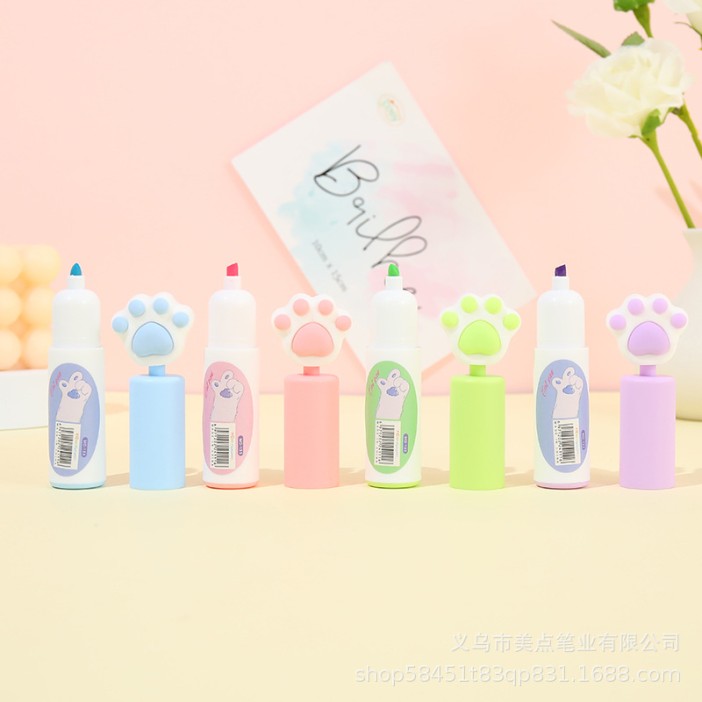 Маркер текстовыделитель &quot;Soft paw&quot;, mix, шоу-бокс 24 шт. 