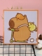 Алмазная мозаика на подрамнике Draw Me! "Капибара на мопеде", (20*20 см)