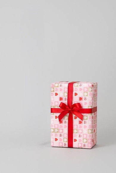 Упаковочная бумага "Сердечки" (0,71*10 м)