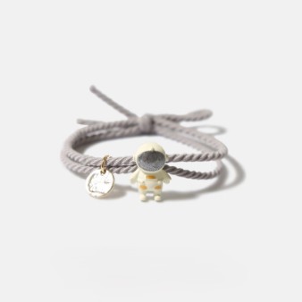 Резинка для волос GIRLY "Космонавт", серая