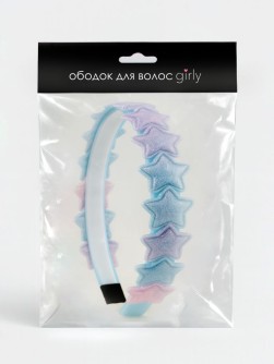 Ободок для волос GIRLY "Blue stars", blue