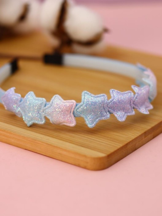 Ободок для волос GIRLY "Blue stars", blue 