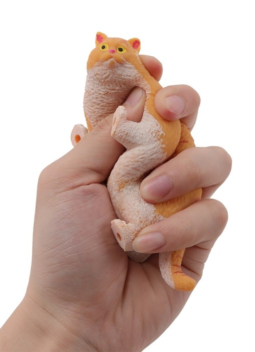 Мялка - антистресс «Fat cat», ginger 