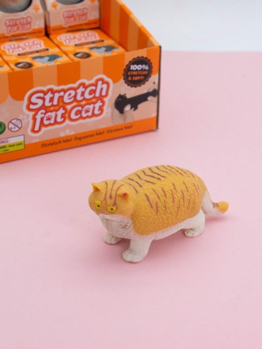 Мялка - антистресс «Fat cat», ginger 