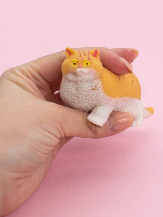 Мялка - антистресс «Fat cat», ginger 