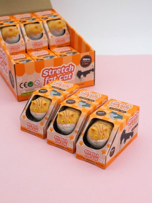 Мялка - антистресс «Fat cat», ginger 