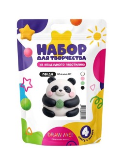 Набор для творчества из воздушного пластилина Draw Me!, 4 цвета "Панда"