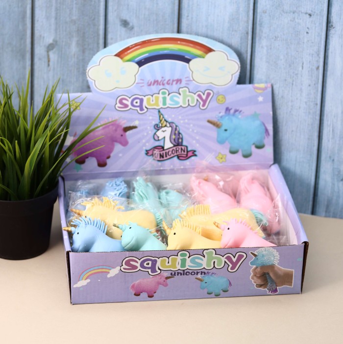 Мялка - антистресс «Squeeze unicorn», шоу-бокс 12 шт. 
