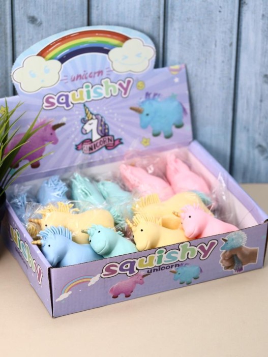 Мялка - антистресс «Squeeze unicorn», шоу-бокс 12 шт. 