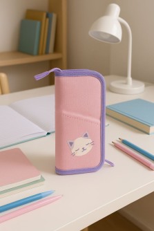 Пенал "Forest friends", pink (22.7*9.2 см)