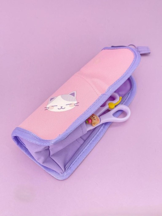 Пенал &quot;Forest friends&quot;, pink (22.7*9.2 см) 