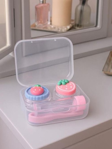 Контейнер для линз "Fruits", strawberry