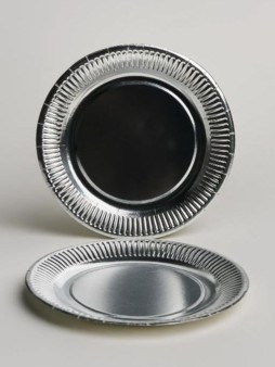 Набор бумажных тарелок 20 шт. "Silver party" (230 мм)