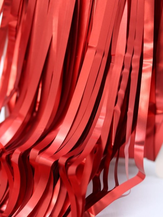 Праздничный занавес, дождик для фотозоны &quot;Gleaming rain&quot;, red (100*200 см) 