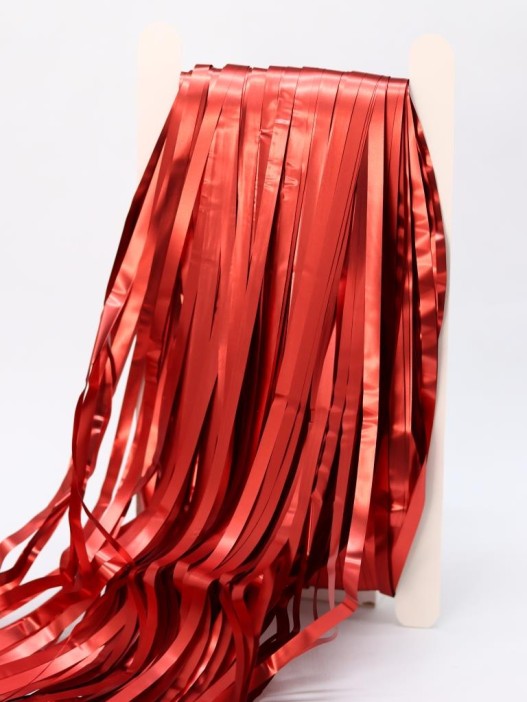 Праздничный занавес, дождик для фотозоны &quot;Gleaming rain&quot;, red (100*200 см) 