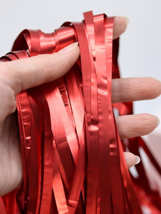 Праздничный занавес, дождик для фотозоны &quot;Gleaming rain&quot;, red (100*200 см) 