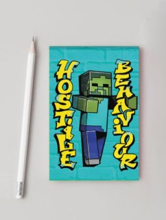 Блокнот А7 "My Game-3", клетка, 40 л, на скрепке, обл. 200 гр/м2 (65*98 мм)