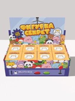 Комплект фигурок-секрет MilotaBox "Добрый мишка" (1,9 см) - 8 шт., цветной шоу-бокс