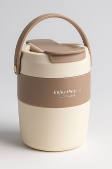 Ланчбокс "Enjoy the food", brown (600 мл)