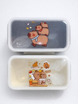 Ланчбокс "Capybara on the line", mix (550 мл)
