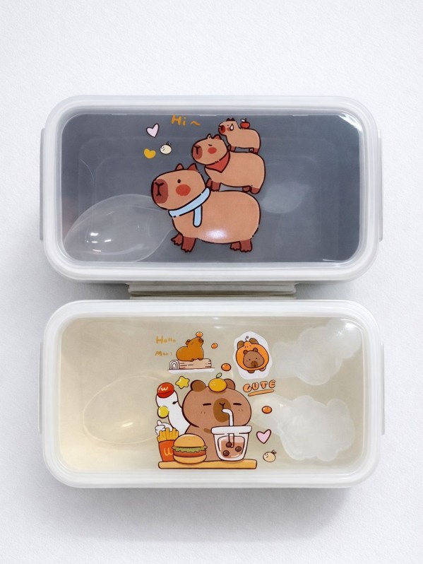 Ланчбокс "Capybara on the line", mix (550 мл) 