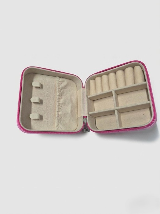 Шкатулка "Квадратная глянцевая", розовая 