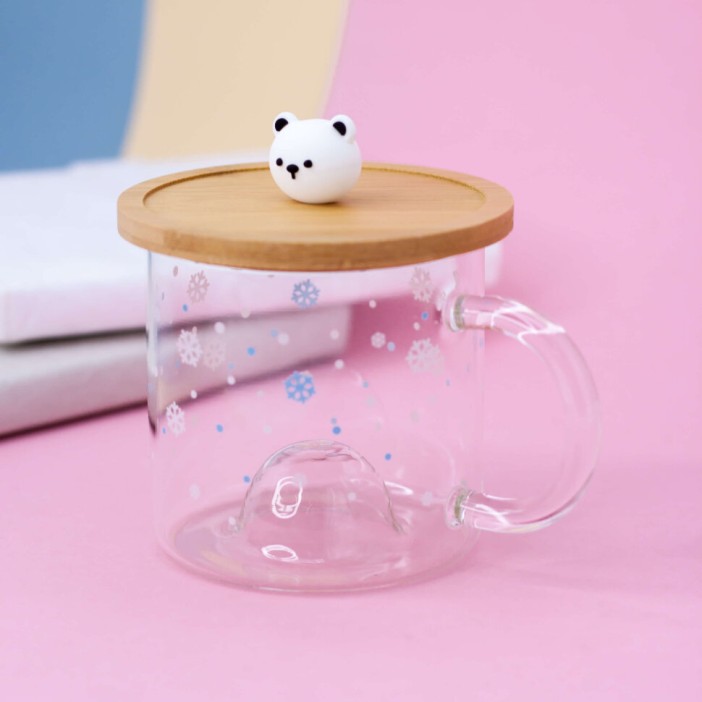 Кружка "Glass bear", snow (450ml) 