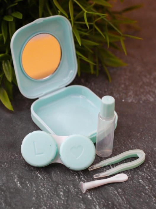 Контейнер для линз «Classic square», light blue 