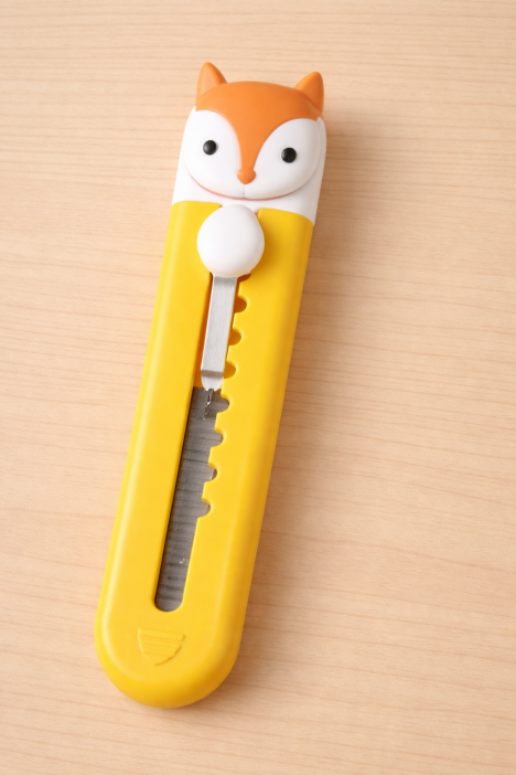 Канцелярский нож "Funny fox", жёлтый 