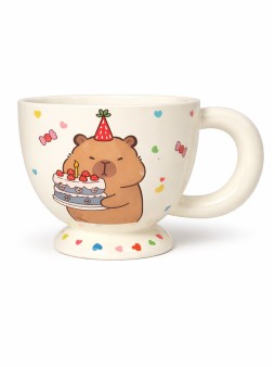 Кружка «Festive capybara», white (350 мл)
