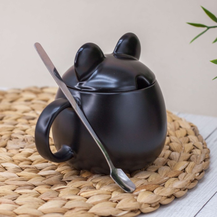 Кружка "Cute panda kiss", black (380 ml) 