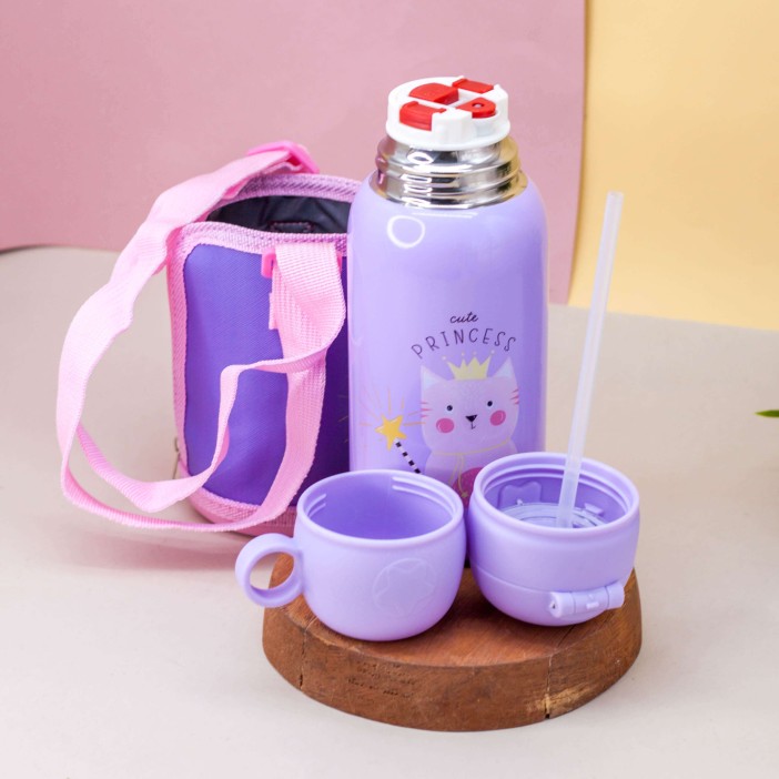 Термос "Cute cat", purple (550 ml) 