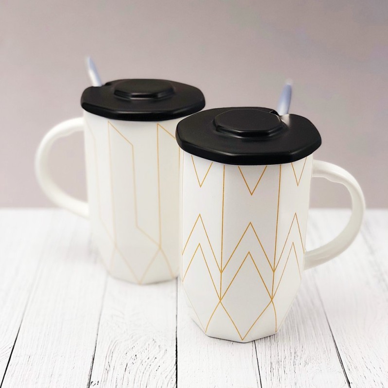 Кружка "Геометрия"(white mix) (500ml) 