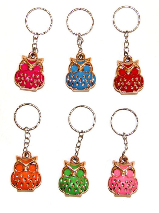 Брелок "Сова", золото, mix 