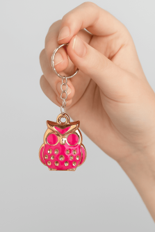 Брелок "Сова", золото, микс