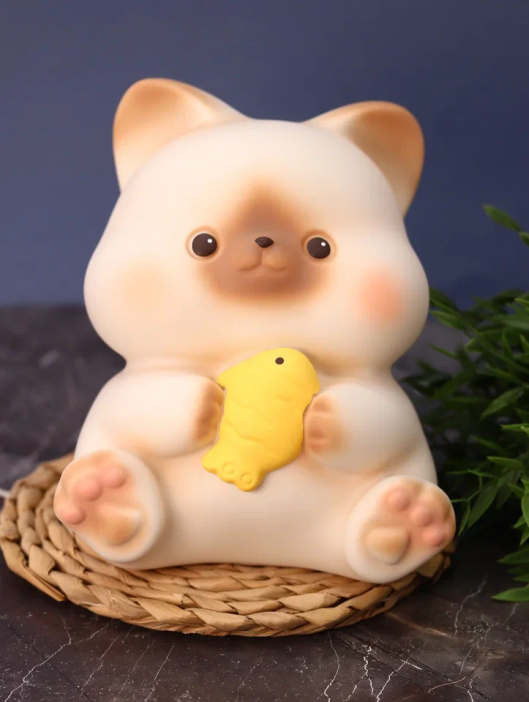 Копилка &quot;Cat with fish&quot;, 17 см 