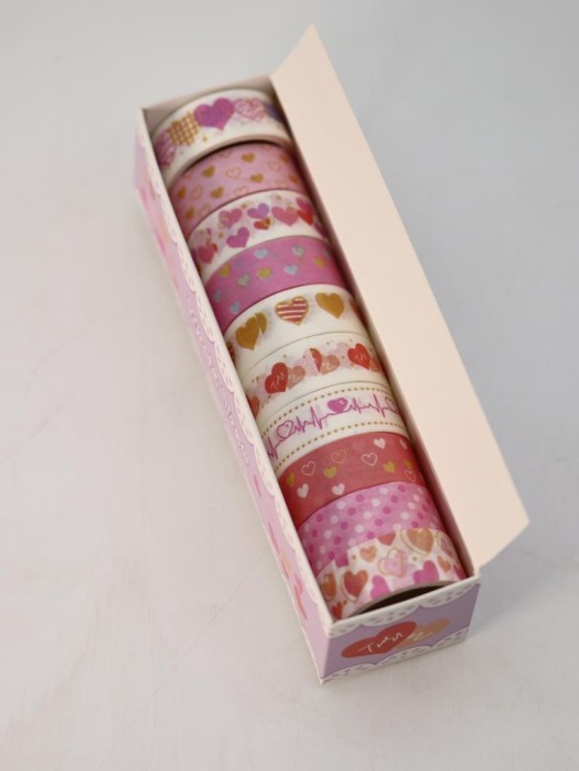 Набор декоративного скотча 10 шт. &quot;Love story&quot;, mix  (1.5см*2м) 