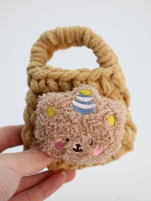 Сумочка для наушников &quot;Bear&quot;, brown (11.5*9.5 см) 